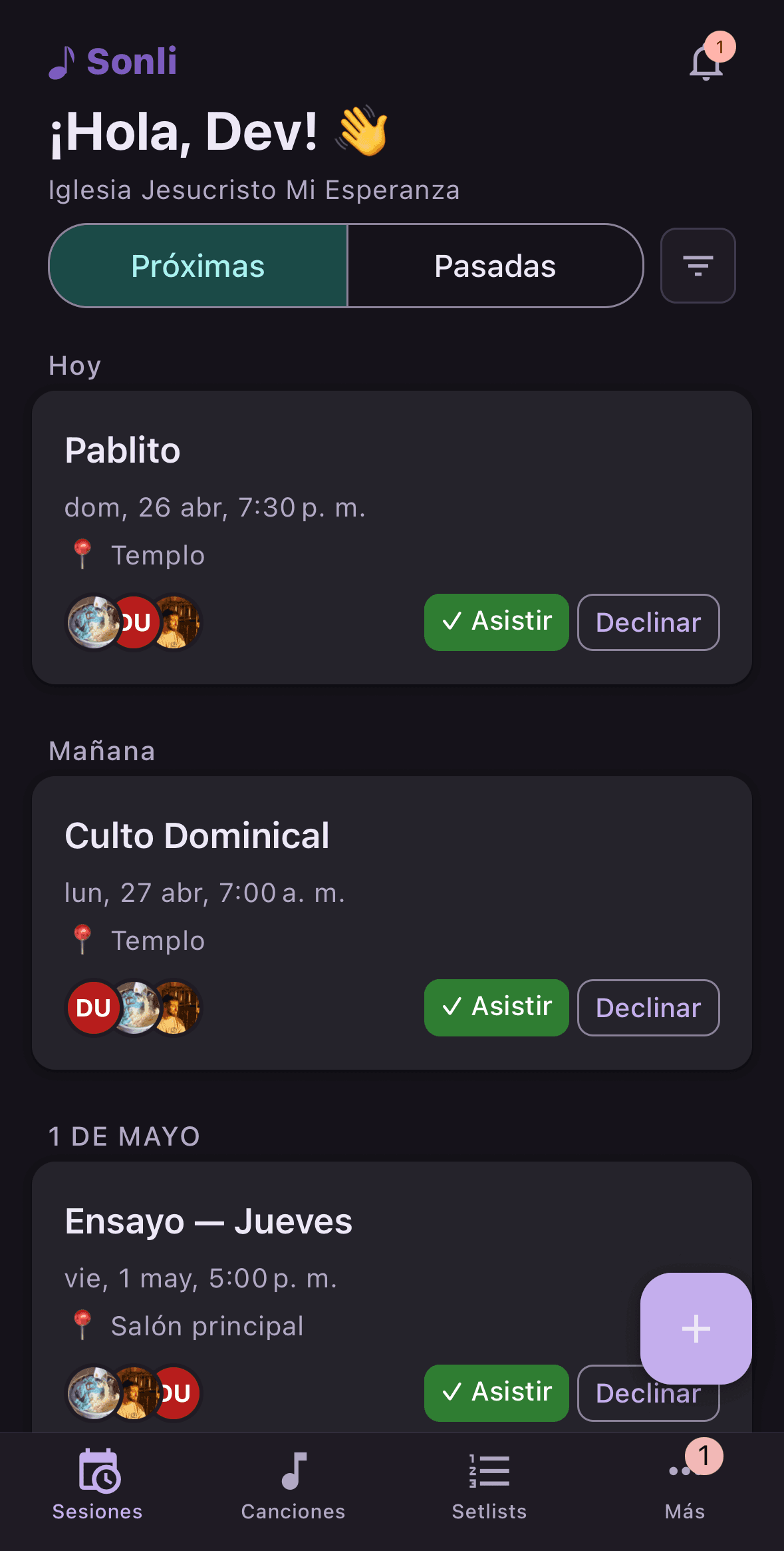 Sesiones